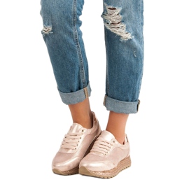 Bestelle Espadrilles baskets nouées rose 1