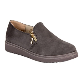 Baskets en daim gris 4