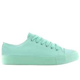 Baskets monocolores menthe femme NB176 L.GREEN vert 3