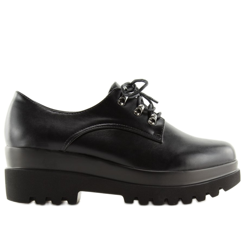 Chaussures noires sur semelle haute Q-9 Black le noir 2