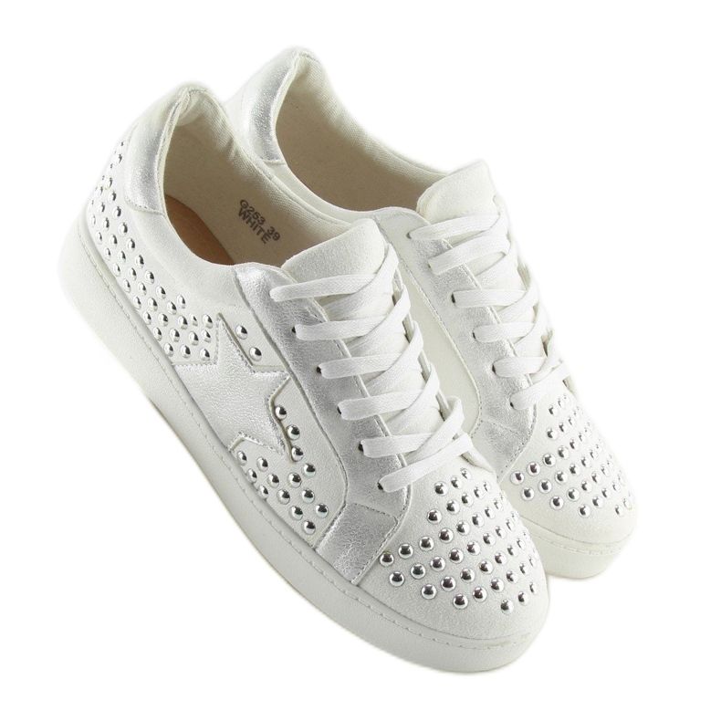 Baskets femme blanches G253 Blanc 2