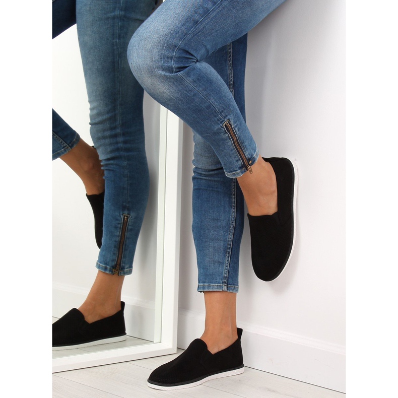 Noir LA08P Baskets à enfiler noires le noir 1