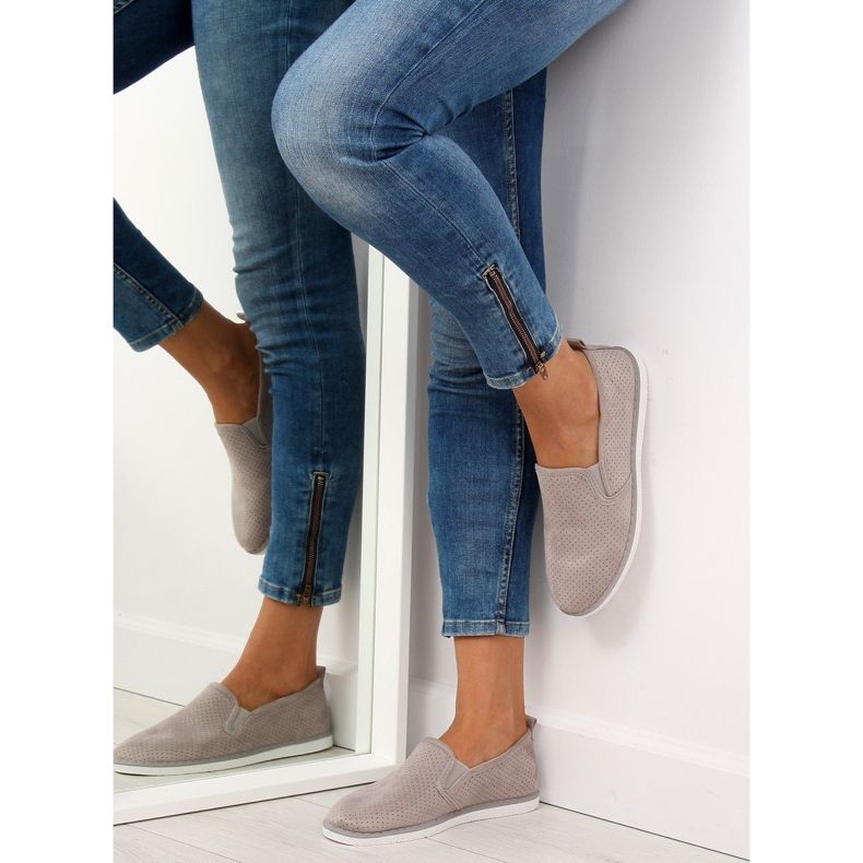 Sneakers slip-on grises LA08P Gris 1