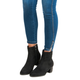 Filippo Bottines en daim élégantes le noir 4