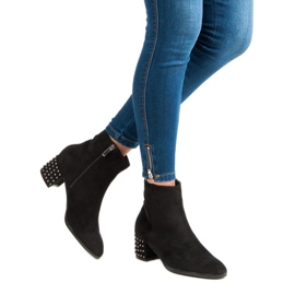 Filippo Bottines en daim élégantes le noir 5