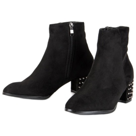 Filippo Bottines en daim élégantes le noir 3