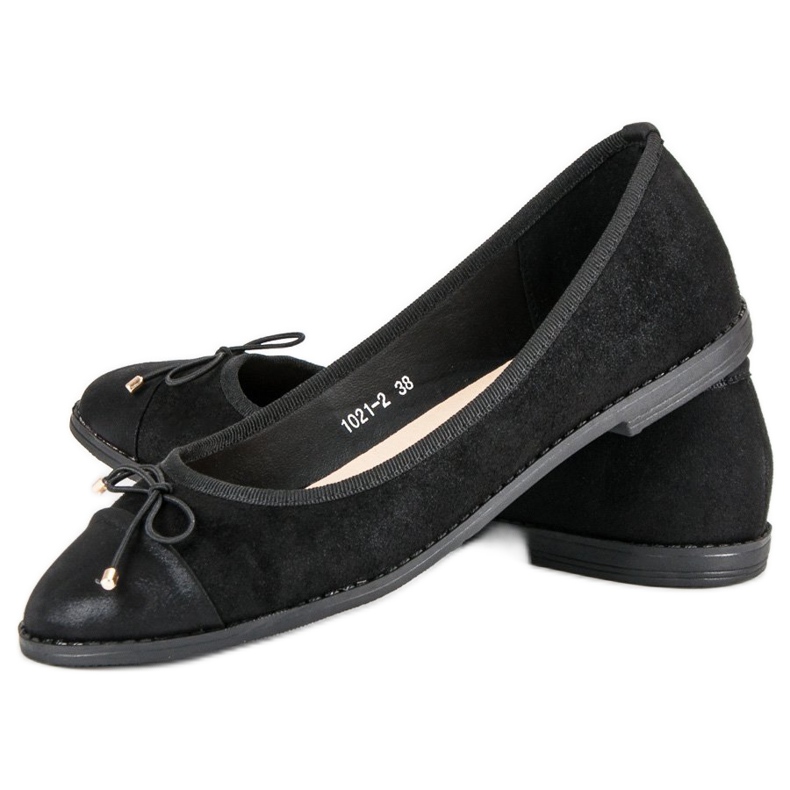Queentina Ballerines noires élégantes 2