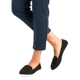 Super Me Mocassins en daim noir le noir 5