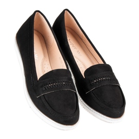 Super Me Mocassins en daim noir le noir 1