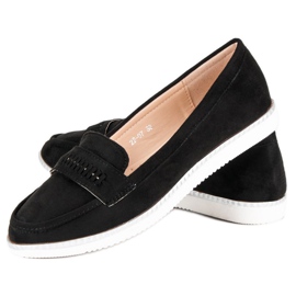 Super Me Mocassins en daim noir le noir 2