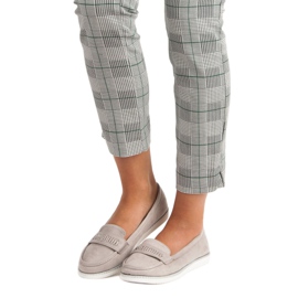 Super Me Mocassins en daim gris 4