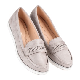 Super Me Mocassins en daim gris 3