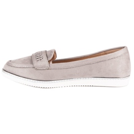 Super Me Mocassins en daim gris 1