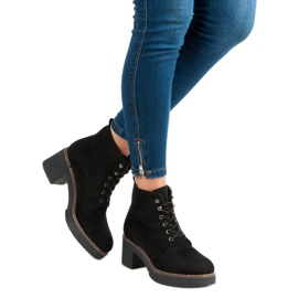 Bottines en daim noir le noir 5