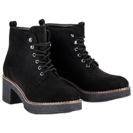 Bottines en daim noir le noir 3