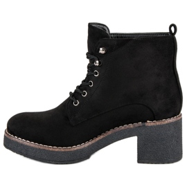 Bottines en daim noir 1
