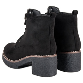 Bottines en daim noir le noir 2