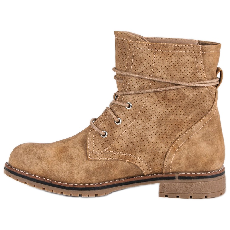 Juliet Boots camel à talons plats brun 1