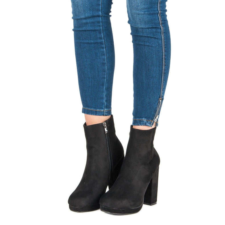 Small Swan Bottes classiques sur le poteau le noir 2