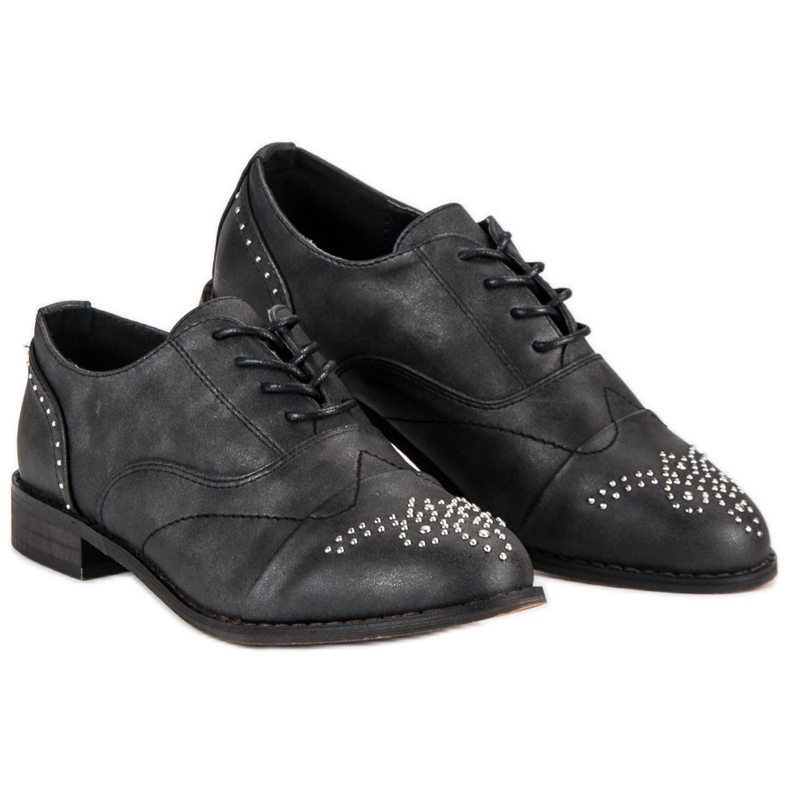 Super Me Chaussures attachées à la mode le noir 2