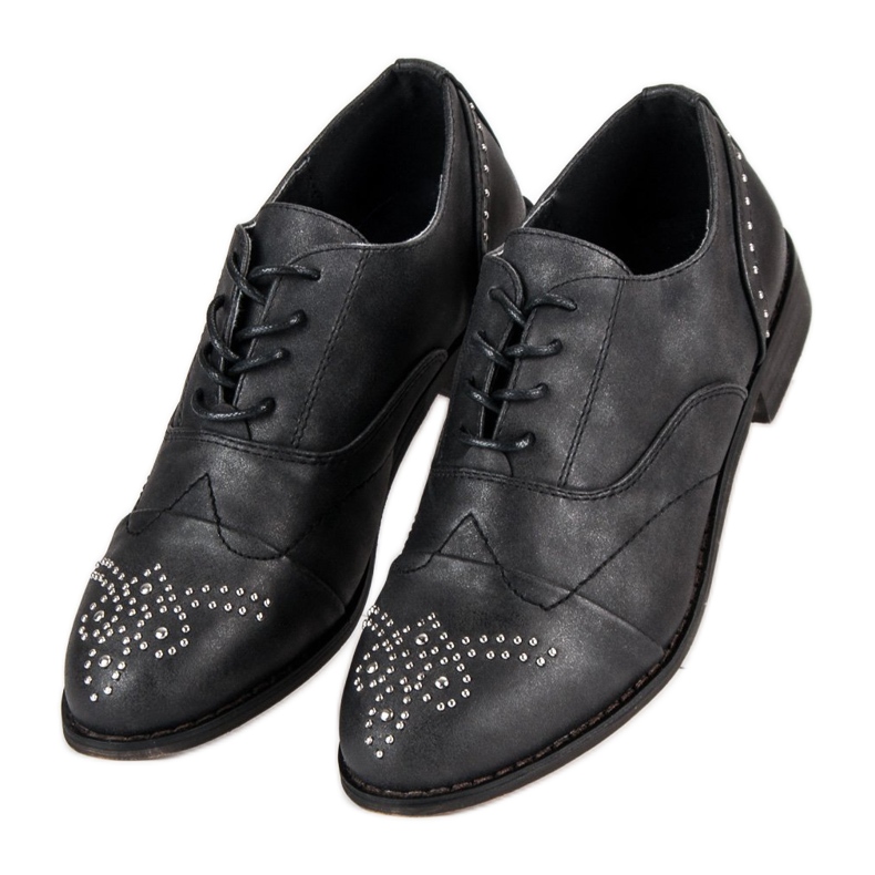 Super Me Chaussures attachées à la mode le noir 1