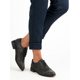 Super Me Chaussures attachées à la mode le noir 4