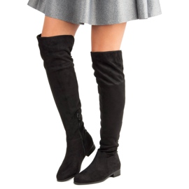 Bottes de mousquetaire noires le noir 1 Bottes de mousquetaire noires le noir 1