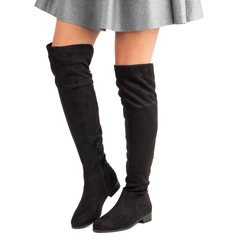 Bottes de mousquetaire noires le noir 1