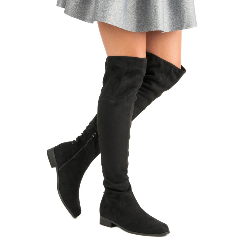 Bottes de mousquetaire noires le noir 2 Bottes de mousquetaire noires le noir 2