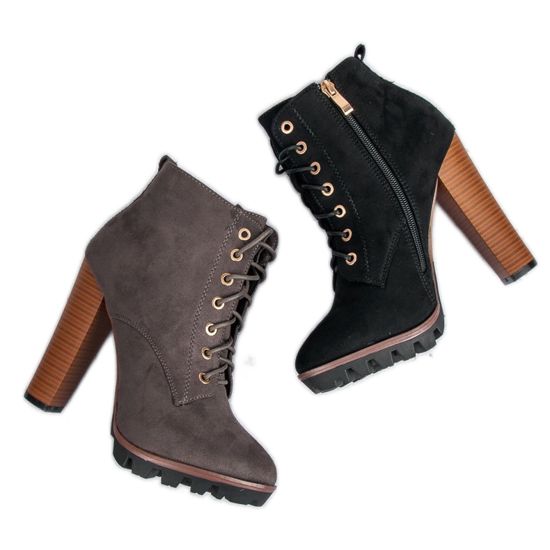 Bottines nouées noires 2