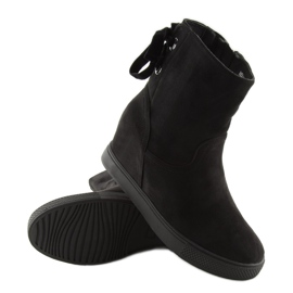 Bottes noires sur un coin caché HQ886 Noir le noir 2