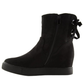 Bottes noires sur un coin caché HQ886 Noir le noir 3