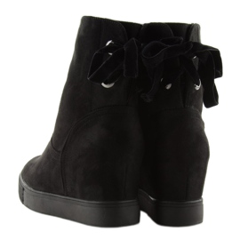 Bottes noires sur un coin caché HQ886 Noir le noir 5