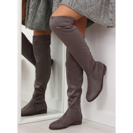 Bottes de mousquetaire grises classiques 887-PG Gris 2 Bottes de mousquetaire grises classiques 887-PG Gris 2