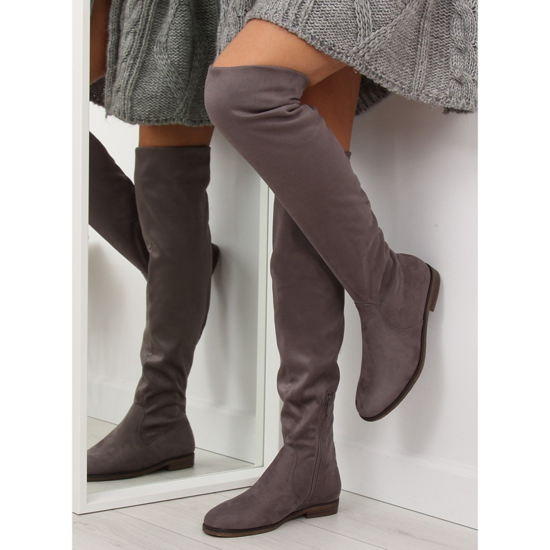Bottes de mousquetaire grises classiques 887-PG Gris 2 Bottes de mousquetaire grises classiques 887-PG Gris 2