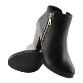 Bottines à talons noires 622-1 Noir le noir 1