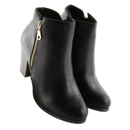 Bottines à talons noires 622-1 Noir le noir 2