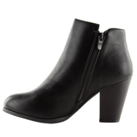 Bottines à talons noires 622-1 Noir le noir 3