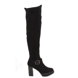 Noir 862-GG Bottines compensées noires le noir 3