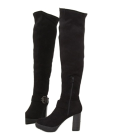 Noir 862-GG Bottines compensées noires le noir 1