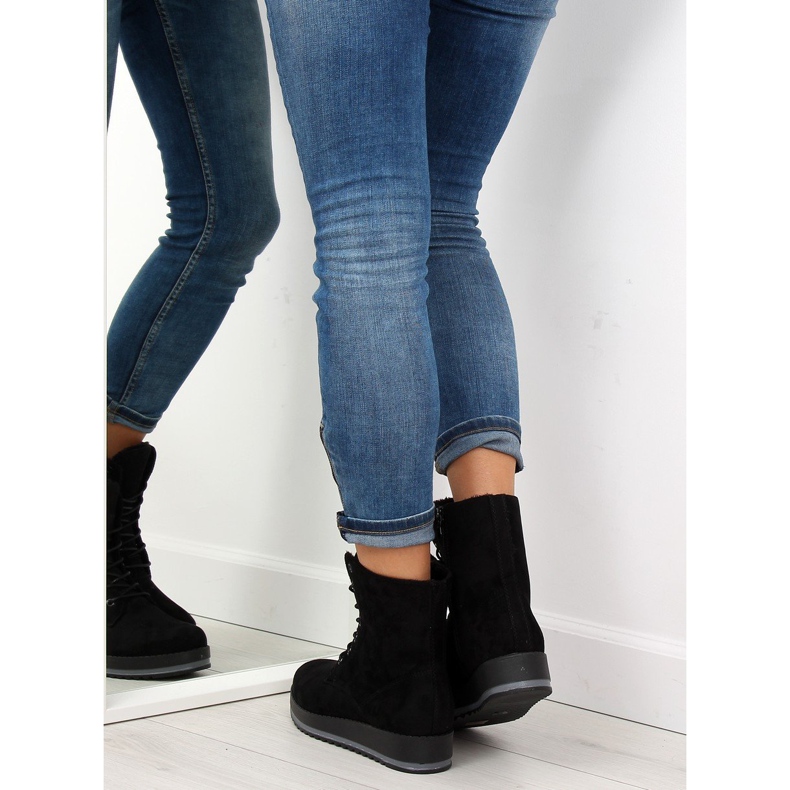 Bottines noires à lacets 6207 Noir le noir 1