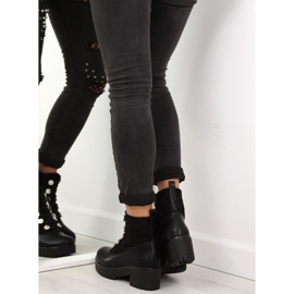 Bottines JD-19 noires à semelle épaisse 1