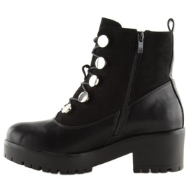 Bottines JD-19 noires à semelle épaisse le noir 3