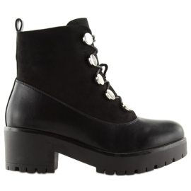 Bottines JD-19 noires à semelle épaisse le noir 4