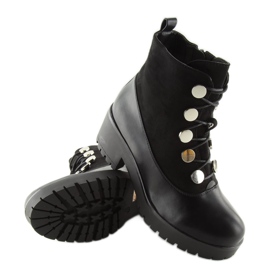 Bottines JD-19 noires à semelle épaisse le noir 6