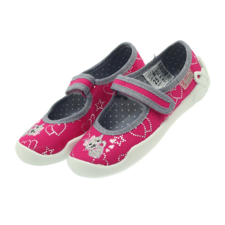 Befado chaussures pour enfants ballerines chaussons 114x308 gris rose 4