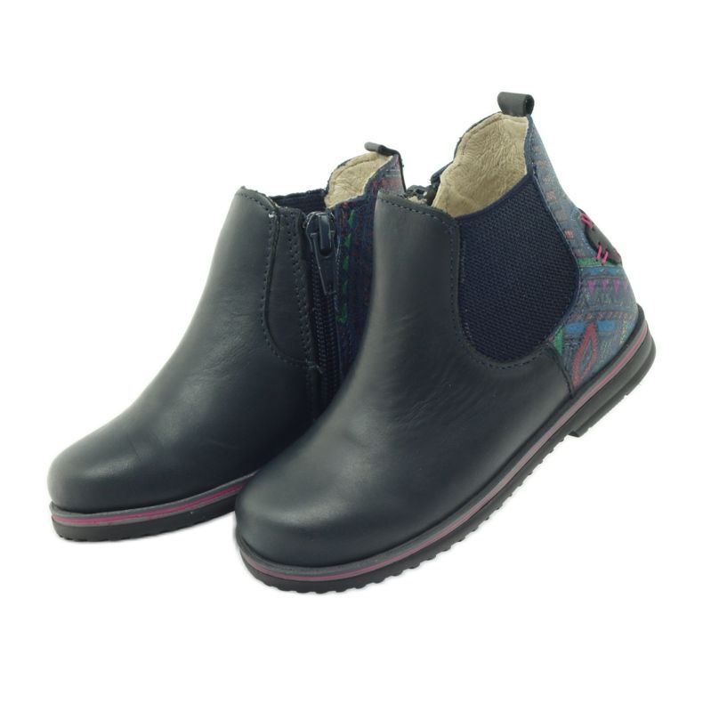 Bottines fille Ren But 1479 bleu marine multicolore 4