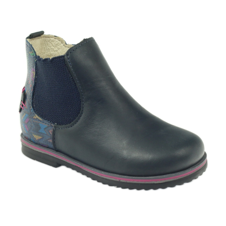 Bottines fille Ren But 1479 bleu marine multicolore 1