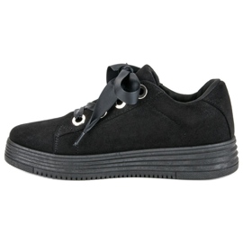 Baskets en daim noir le noir 5