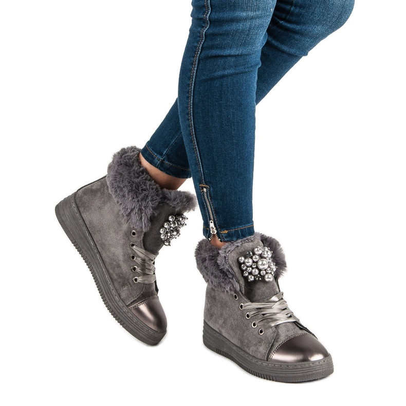 Baskets chaudes gris 2